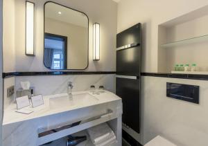 Koupelna v ubytování Hotel Am Leuchtturm