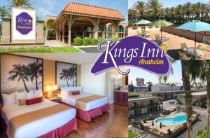 a collage of two pictures of kings inn phoenix at Kings Inn Anaheim at The Park & Convention Center in Anaheim