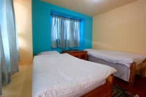 Postel nebo postele na pokoji v ubytování Himalayan Lodge