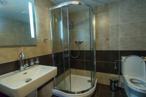 Koupelna v ubytování Apartmány Nová Pec