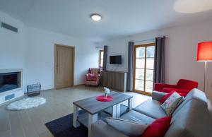 Posezení v ubytování Apartmány Nová Pec