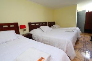 Voodi või voodid majutusasutuse Hotel Pulmahue toas