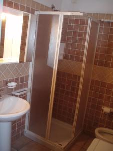 Ένα μπάνιο στο Appartamento Residence Weber