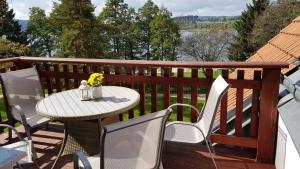 Balkón alebo terasa v ubytovaní Riviera Lipno 502-07