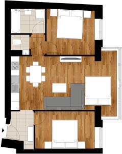 a floor plan of a house at Betariel Apartments S22 in Vienna