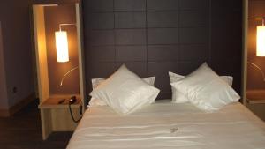 Postel nebo postele na pokoji v ubytování Hotel Garni Vittoria