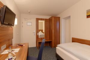 TV a/nebo společenská místnost v ubytování alfa hotel