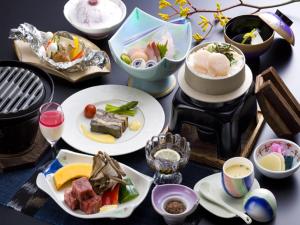 Comida no ryokan ou em algum lugar perto