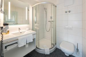 Koupelna v ubytování Hotel Rhodania