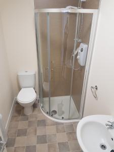 エルギンにあるLadyhill Houseのバスルーム(シャワー、トイレ、洗面台付)