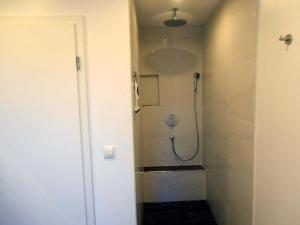 a bathroom with a shower in a room at Moderne-Ferienwohnung-in-ruhiger-Lage in Quickborn