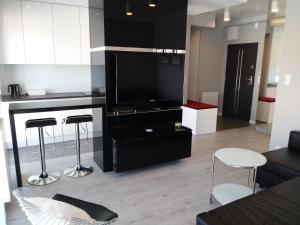 Kuchnia lub aneks kuchenny w obiekcie Apartament na Złotej