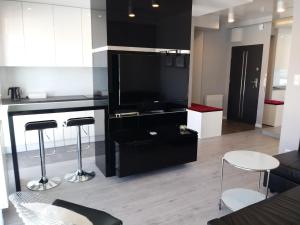 Kuchnia lub aneks kuchenny w obiekcie Apartament na Złotej
