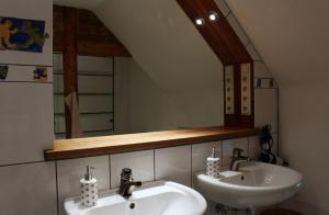 Koupelna v ubytování Ferienwohnung Teufelsmauer "Waldhaus" + 52 fotografií