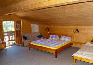 Postel nebo postele na pokoji v ubytování Topfit-Freizeitpark
