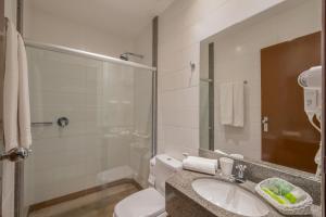 Koupelna v ubytování Hotel Sete Coqueiros