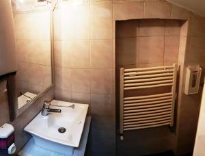 W łazience znajduje się umywalka i prysznic. w obiekcie Hotel San Gallo w Wenecji