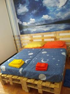 a bedroom with a bed made out of legos at A Casa Di Silvy in Trieste