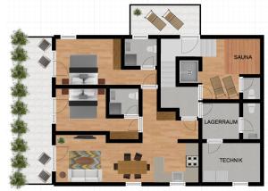 Půdorys ubytování Chalet Bella