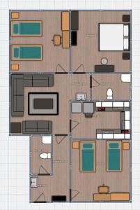 a floor plan of a house with at B2-homes in Yanbu