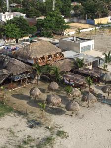 una vista aérea de un grupo de animales en la playa en Posada Kalea, en Cartagena de Indias