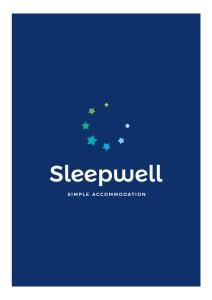 a blue logo with stars on a blue background at SleepWell Apartments in Legnica