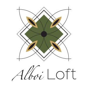 een vector illustratie van een bloem met aloha letters bij Alboi Loft in Aveiro