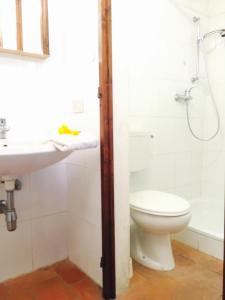 a bathroom with a toilet and a sink at Annesso in Vagliagli