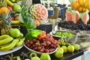 a display of different types of fruits and vegetables at Azura Deluxe Resort & Spa - Ultra All Inclusive in Avsallar