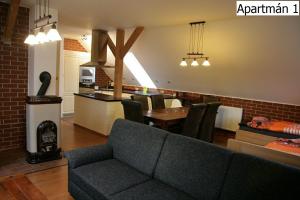 Kuchyňa alebo kuchynka v ubytovaní Apartmány Horní Planá