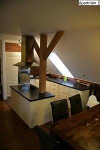 Kuchyňa alebo kuchynka v ubytovaní Apartmány Horní Planá