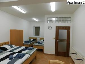 Posteľ alebo postele v izbe v ubytovaní Apartmány Horní Planá