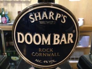 a sign for a door bar in a store at Anchor Inn Fladbury in Fladbury