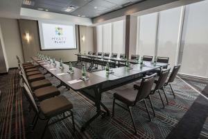 a large conference room with a long table and chairs at Hyatt Place Santiago/Vitacura in Santiago
