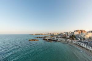 an aerial view of a beach with buildings and the ocean at Appartamento Selene in Monopoli