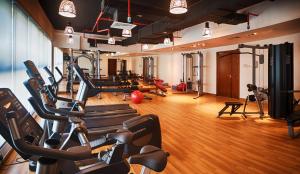 Fitness centrum a/nebo fitness zařízení v ubytování Rose Park Hotel - Al Barsha, Opposite Metro Station