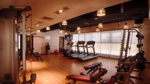 Fitness centrum a/nebo fitness zařízení v ubytování Rose Park Hotel - Al Barsha, Opposite Metro Station