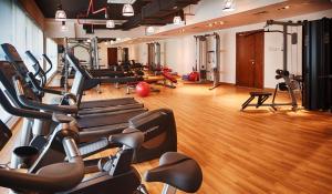Fitness centrum a/nebo fitness zařízení v ubytování Rose Park Hotel - Al Barsha, Opposite Metro Station