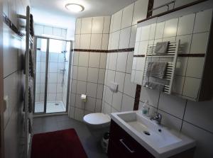 Koupelna v ubytování Ferienwohnungen Gruber