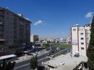 a view of a city with buildings and a street at One Bedroom aptm Larnaca in Larnaka