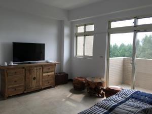 TV a/nebo společenská místnost v ubytování Shan Hu Lian Homestay