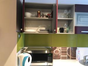 Kuchyň nebo kuchyňský kout v ubytování Apartament SYNERGIA