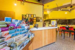 a store with a lot of books on display at The Hive Singapore Hostel in Singapore