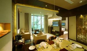 TV a/nebo společenská místnost v ubytování Blanket Hotel & Spa