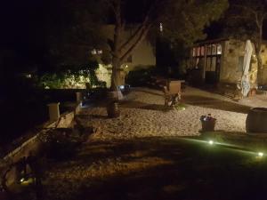 ロゴズニッツァにあるApartments Rinoの夜の裏庭