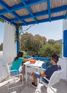 A seating area at Mouras studios