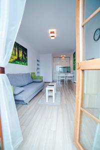 Χώρος καθιστικού στο Apartament Mięta