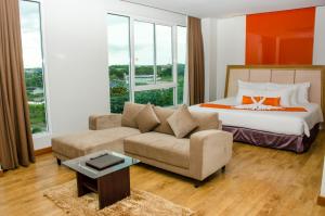 Ένα ή περισσότερα κρεβάτια σε δωμάτιο στο Prajaktra Design Hotel