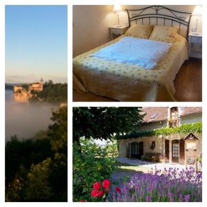 Postel nebo postele na pokoji v ubytování Hôtel Le Troubadour à Rocamadour
