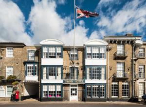 a flag flying over the swan hotel at The Swan Hotel in Southwold